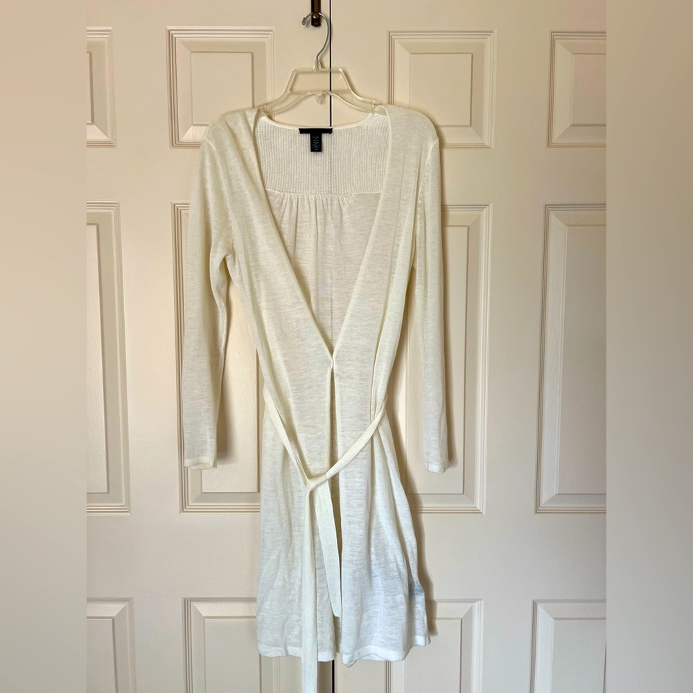 White Light Weight Cardigan Sweater